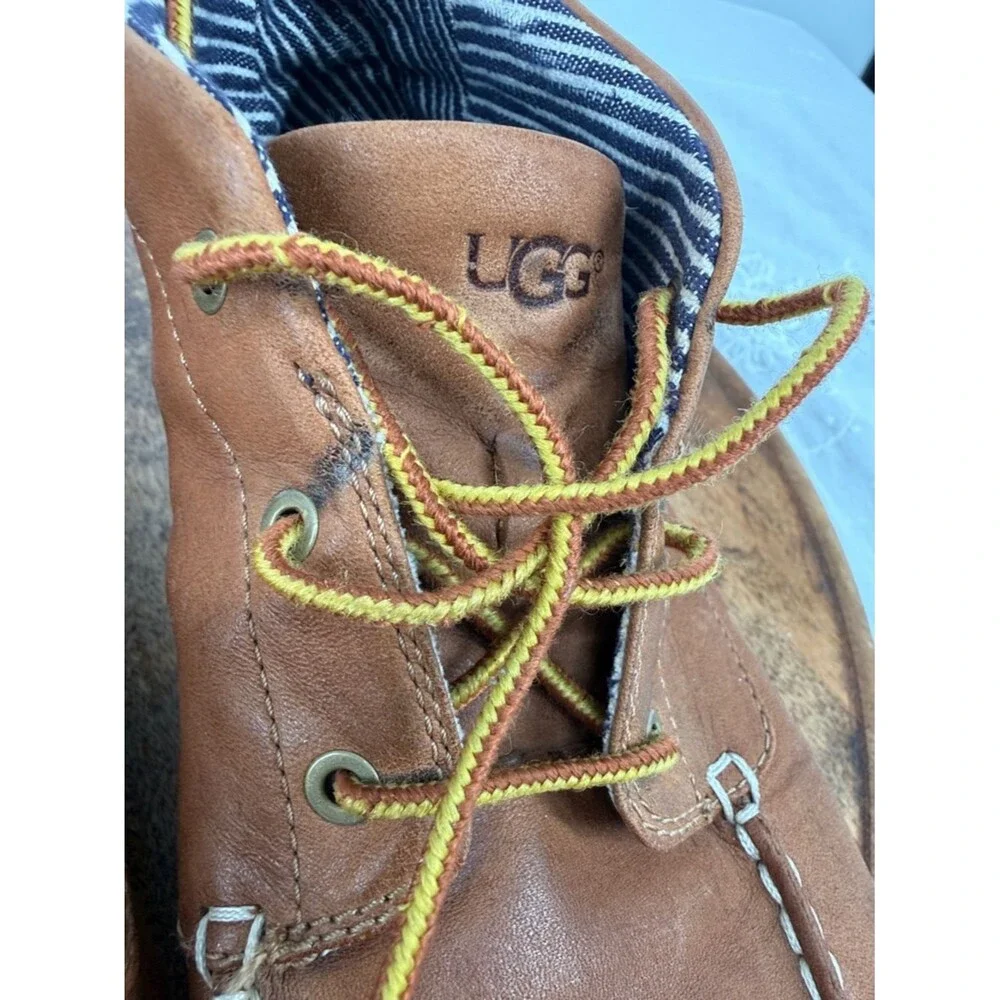 Ugg Boots Mens 10 Kaldwell Chukka Brown Leather Lace Up Australia Casual Vibram